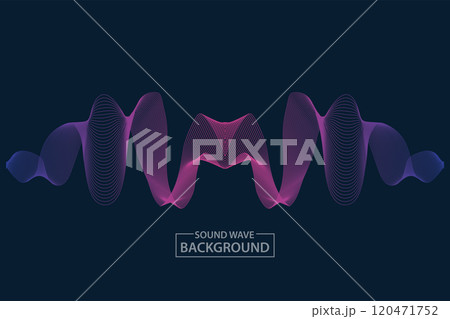 background abstract dynamic sound wave simple...のイラスト素材 [120471752] - PIXTA
