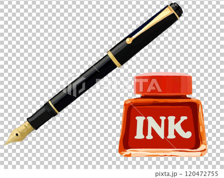 万年筆（ベスト型）赤インク付き 120472755