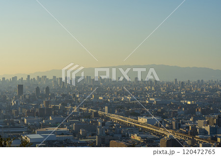 大阪 枚岡公園中展望からの眺め 昼下がり 大阪 枚岡公園中展望からの眺め 昼下がり 120472765