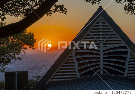 大阪 額田山展望台からの眺め 夕景 大阪 額田山展望台からの眺め 夕景 120472775
