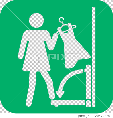 着替え台付きトイレの標識 120472820