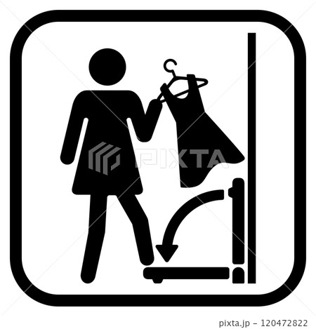 着替え台付きトイレの標識 120472822