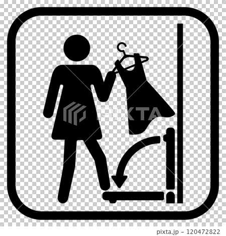 着替え台付きトイレの標識 120472822