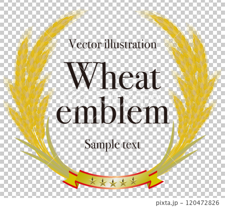 Natural wheat emblem vector illustration 120472826