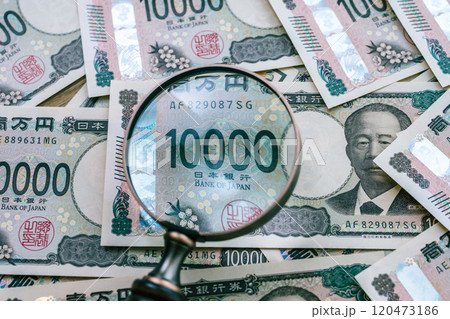 お金と虫眼鏡 お金と虫眼鏡 120473186