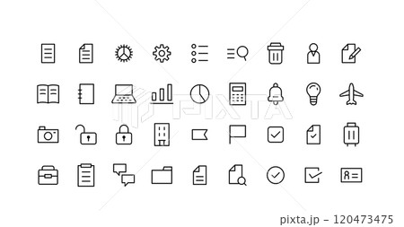 ビジネスアイコン セット ビジネスアイコン セット 120473475
