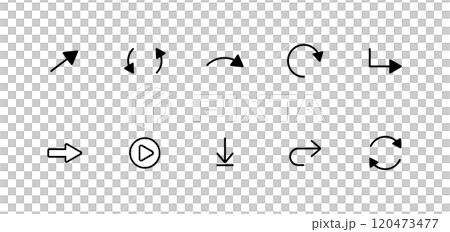 Arrow icon set Arrow icon set 120473477