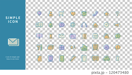 Icon set simple 120473480