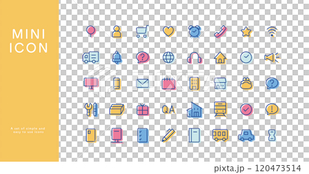 Icon set simple 120473514