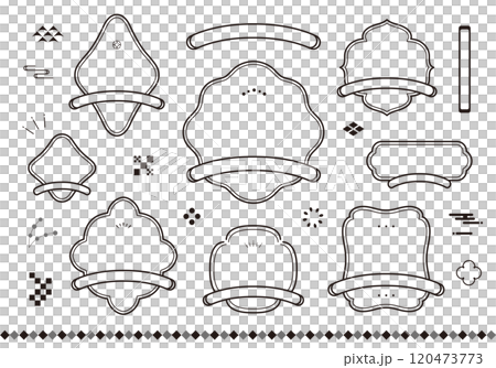 簡單的日文框架集(無字符) 簡單的日文框架集(無字符) 120473773