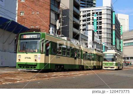 【広島電鉄】3700形と800形（本線：猿猴橋町〜的場町） 120473775