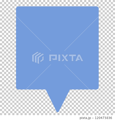 Simple square speech bubble 2 (blue, no line drawing) Simple square speech bubble 2 (blue, no line drawing) 120473836