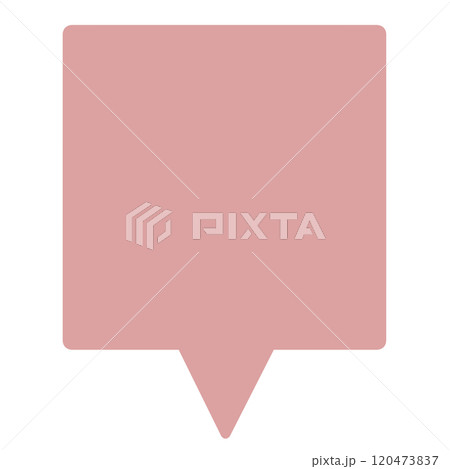 シンプルな正方形の吹き出し2(赤・線画なし) シンプルな正方形の吹き出し2(赤・線画なし) 120473837