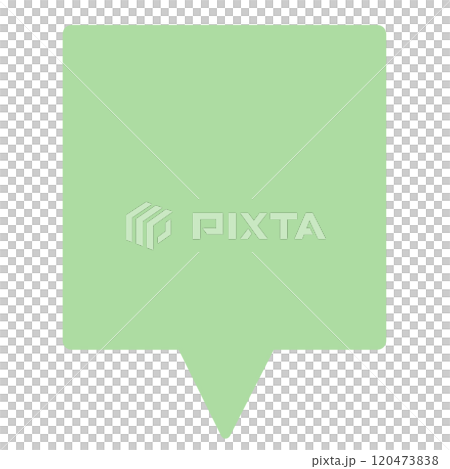 Simple square speech bubble 2 (green, no line drawing) Simple square speech bubble 2 (green, no line drawing) 120473838