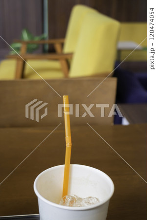 Orange americano iced coffee at indy cafe Orange americano iced coffee at indy cafe 120474054