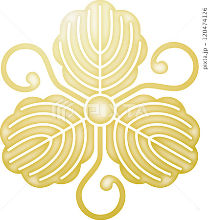 家紋　片手蔓柏【金色】 120474126