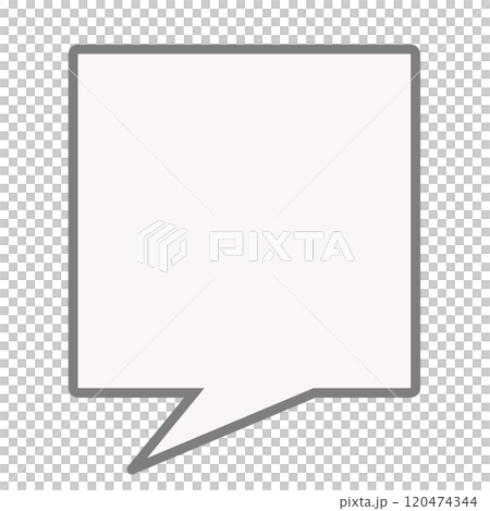 Simple square speech bubble 3 (gray) 120474344