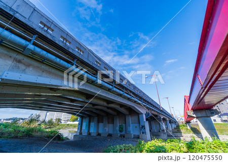 耐震補強工事を施工した国道の橋 120475550