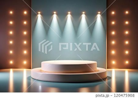 cosmetic podium product display 120475908