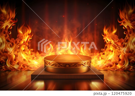 fire podium product display 120475920
