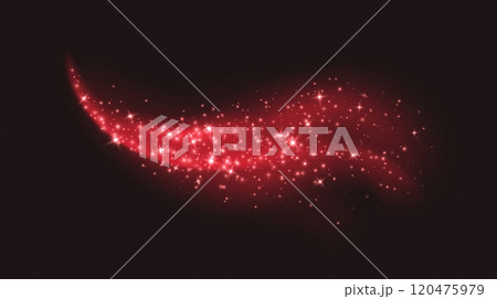 Red magic cloud with sparkles, stardust...のイラスト素材 [120475979] - PIXTA