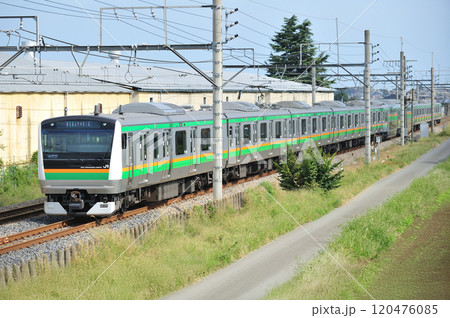 高崎線 深谷-岡部 JR東日本 E233系3000番台 L03編成(高崎) 高崎線 深谷-岡部 JR東日本 E233系3000番台 L03編成(高崎) 120476085