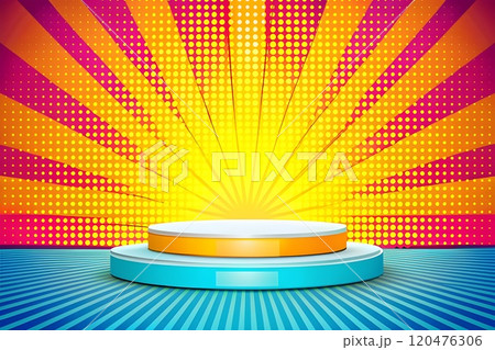 pop art podium product display 120476306