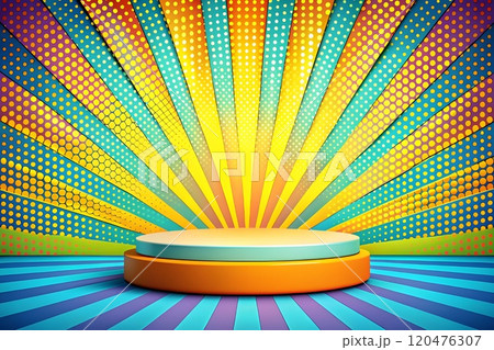 pop art podium product display 120476307