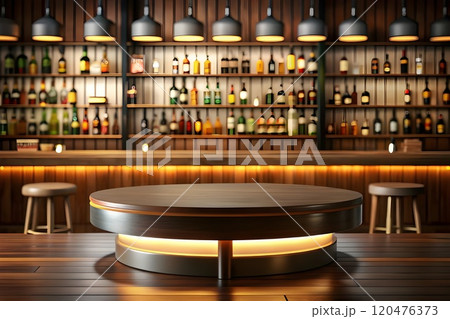 kitchen and bar podium product display 120476373