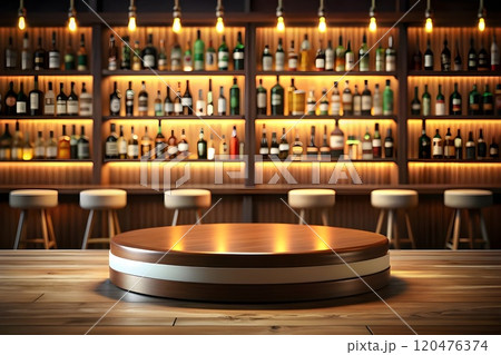 kitchen and bar podium product display 120476374
