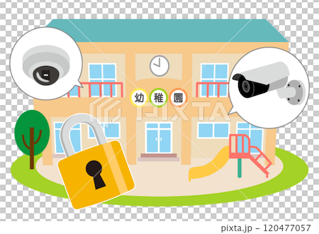 Kindergarten crime prevention image illustration 120477057
