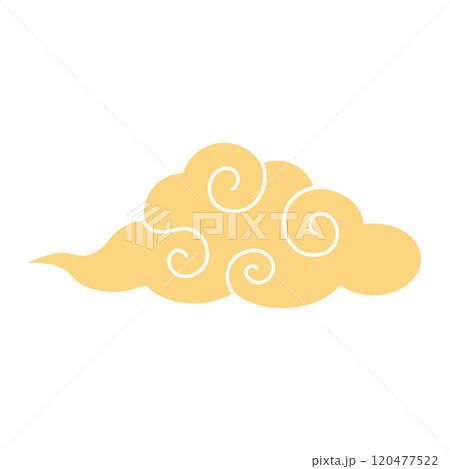 お祝事やデザインに使える渦巻き雲 120477522
