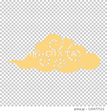 お祝事やデザインに使える渦巻き雲 120477522