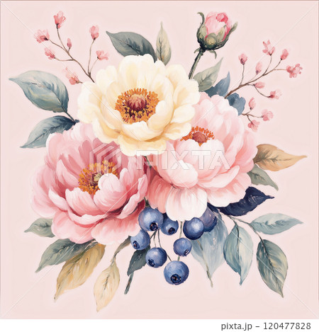 Beautiful Oil Paint Floral Masterpieces Beautiful Oil Paint Floral Masterpieces 120477828
