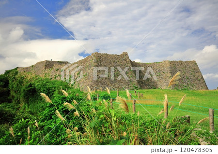 【沖縄県】晴天の中城城跡（三の郭） 120478305