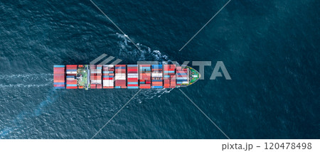 Container cargo ship global business logistic import export transportation, Container cargo ship freight shipping shipment international, Industrial business logistic freight by container cargo ship. Container cargo ship global business logistic import export transportation, Container cargo ship freight shipping shipment international, Industrial business logistic freight by container cargo ship. 120478498