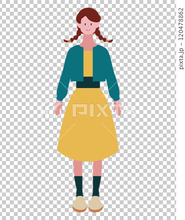 微笑んで立っている女の子 120478862