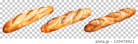 Watercolor Baguettes 120478921