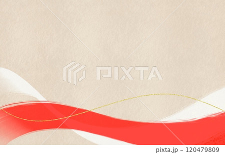 新年のおめでたい背景 ベージュ背景に赤とゴールドの装飾抽象的和風背景デザイン 新年のおめでたい背景 ベージュ背景に赤とゴールドの装飾抽象的和風背景デザイン 120479809