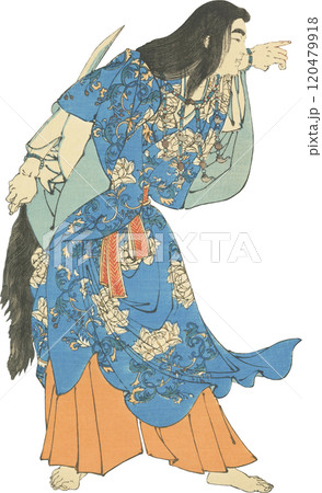 浮世絵 イラスト 古代日本 ヤマトタケルのイラスト素材 [120479918