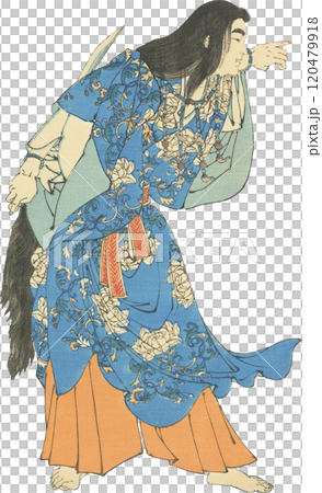 浮世繪插圖古代日本大和武 120479918