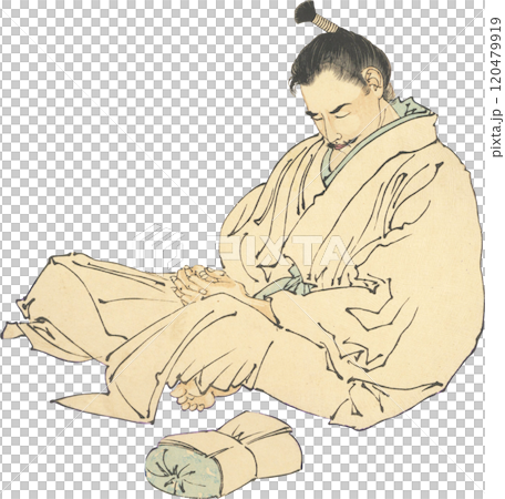 浮世絵　イラスト　戦国時代　豊臣秀次 120479919