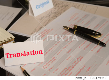 paperwork on table in office 120479940