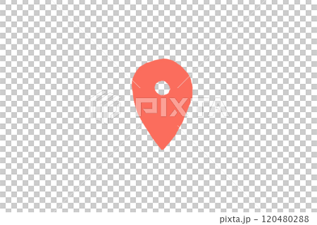 Map pin drawn with a brush (red) Map pin drawn with a brush (red) 120480288