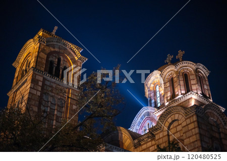 St. Mark Church (Crkva Svetog Marka), Serbian Orthodox church located in the Tasmajdan park in Belgrade, Serbia St. Mark Church (Crkva Svetog Marka), Serbian Orthodox church located in the Tasmajdan park in Belgrade, Serbia 120480525