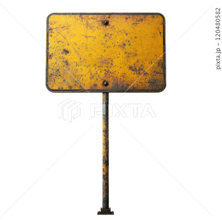Blank Yellow Road Sign 120480582