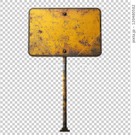 Blank Yellow Road Sign 120480582