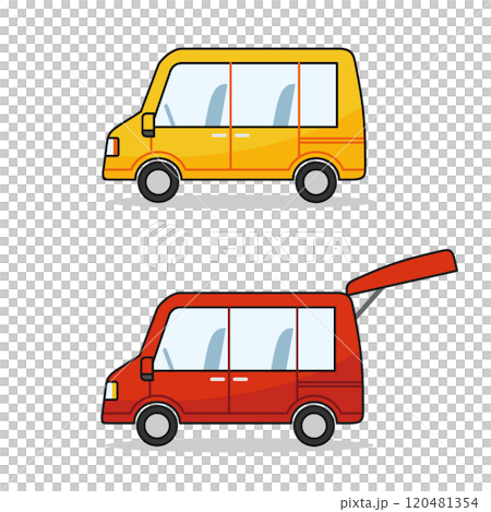 横から見た車のイラスト 120481354