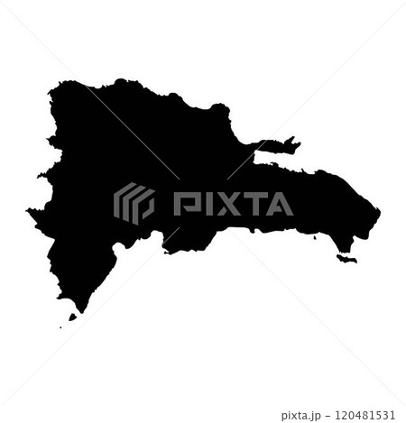 Silhouette of a Dominican Country land Map 120481531