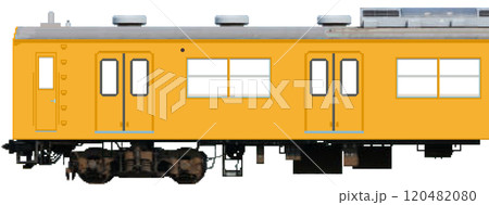 ドット絵風の呉線-山陽本線103系電車（JR西日本：戸袋窓封鎖仕様） 120482080